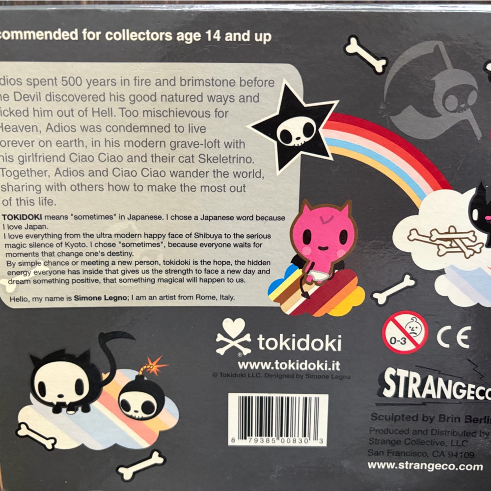tokidoki 'Til Death Do Us Part adios and ciao ciao Black Vinyl Figure Set nib - Picture 5 of 7